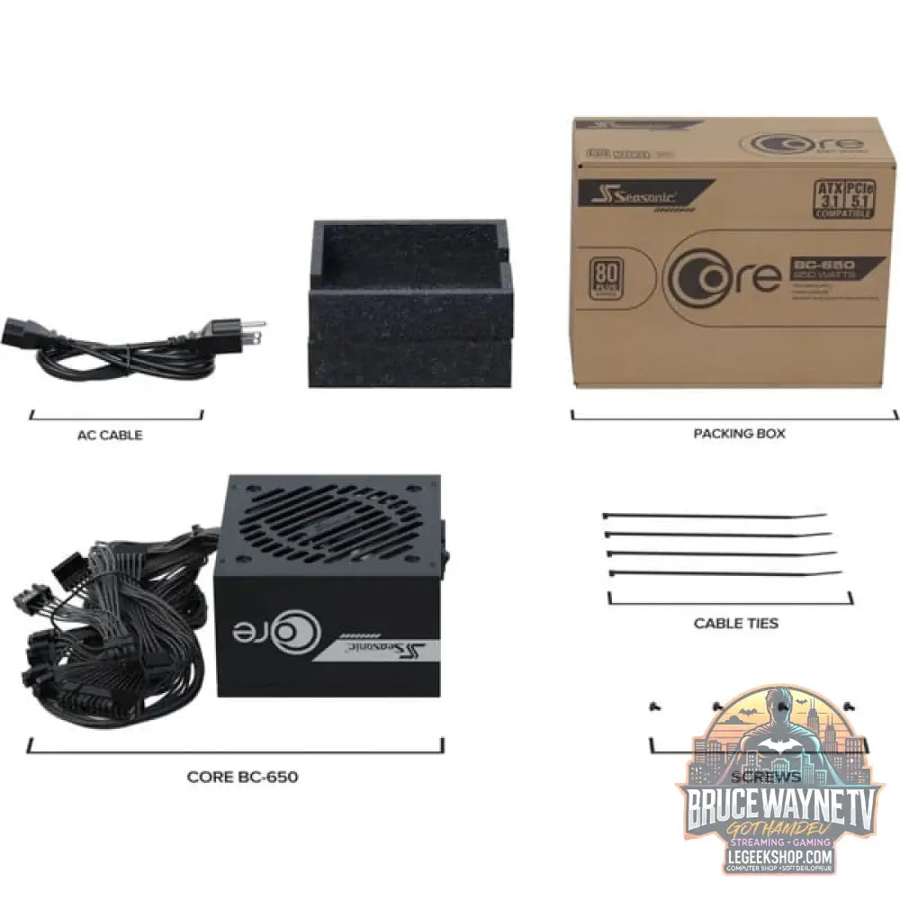 Seasonic CORE BC-650 ATX3.1, alimentation PC - Seasonic - vue 6