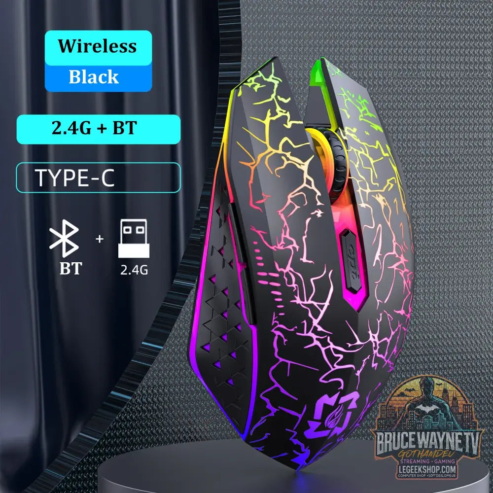 Souris - 2.4G BT5.2 Black / China Mainland - Souris Gaming