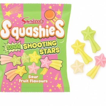 Swizzels Squashies Sour Shooting Stars 100 Gr x 12