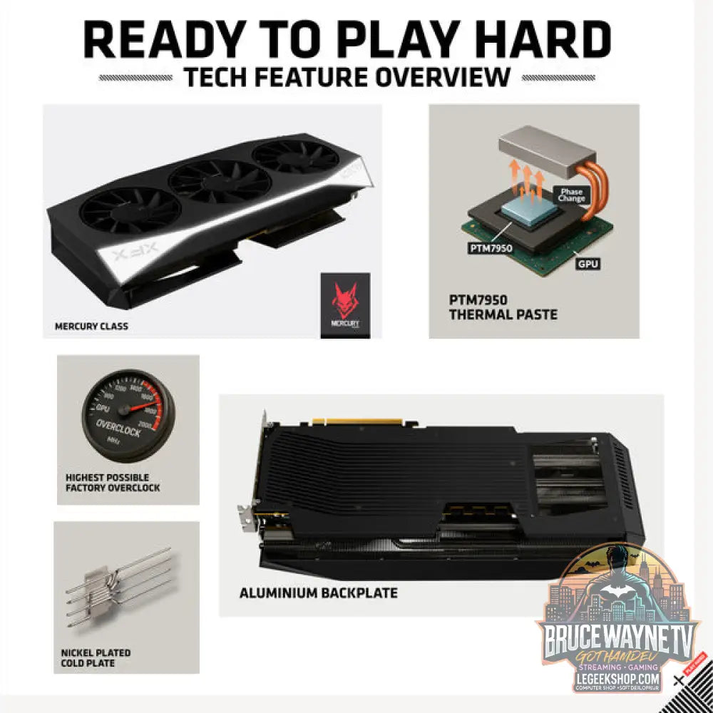 XFX Radeon RX 9060 XT Mercury OC, carte graphique - XFX - vue 6
