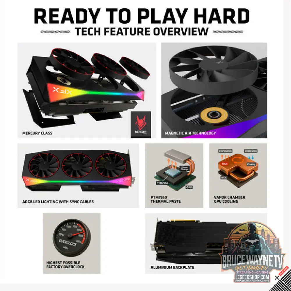 XFX Radeon RX 9070 Swift OC, carte graphique - XFX - vue 7