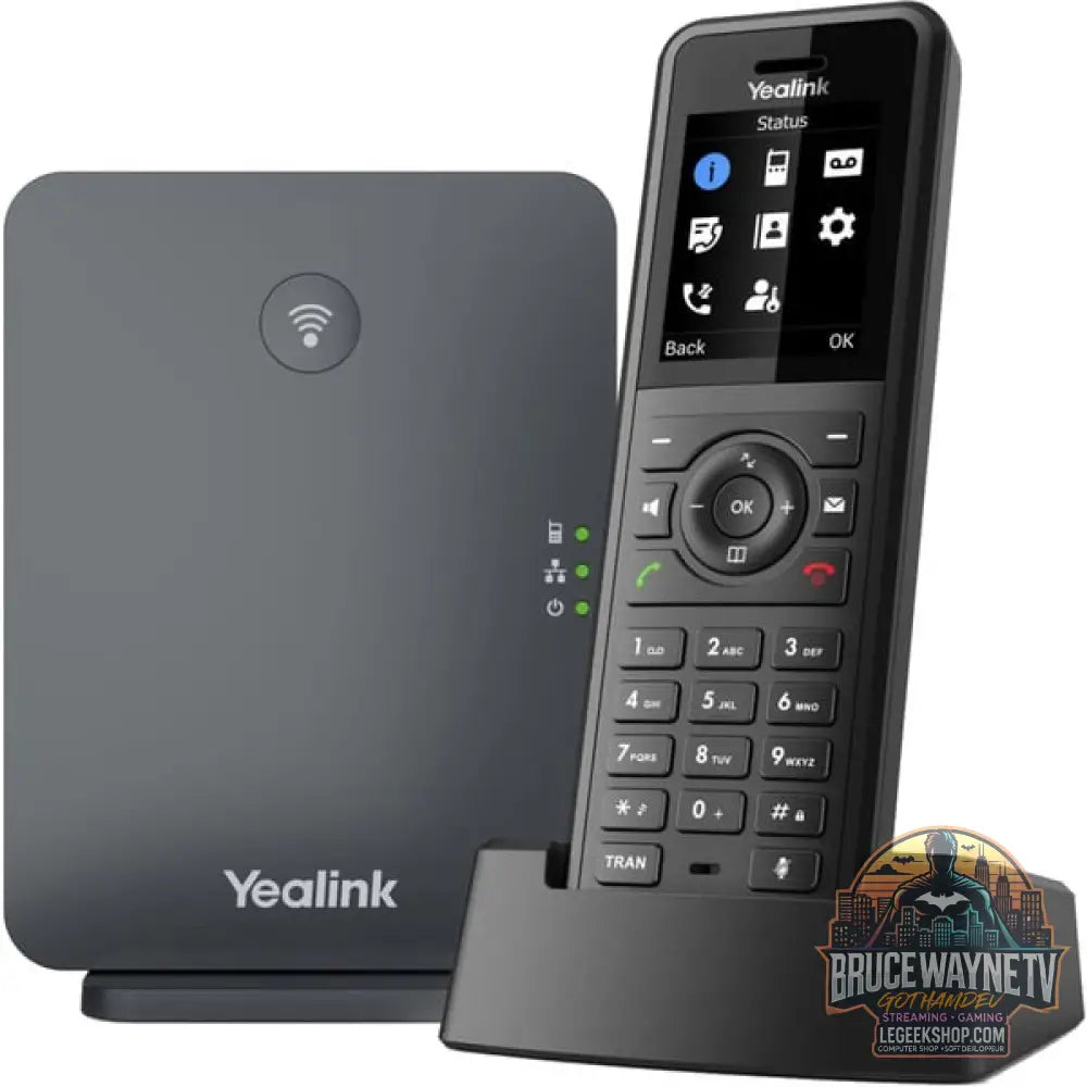 Yealink W77P, VoIP-Telefon noir, Basisstation avec Mobilteil - Yealink - vue 2