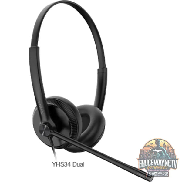 Yealink YHS34 Lite Dual, Headset (noir, Schaumstoffohrpolster) - Yealink