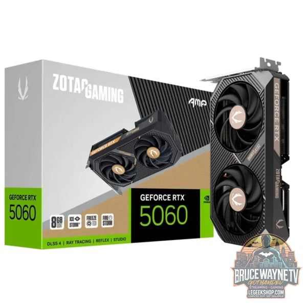ZOTAC GeForce RTX 5060 AMP 8GB, carte graphique DLSS 4, 3x DisplayPort, 1x HDMI 2.1 - ZOTAC