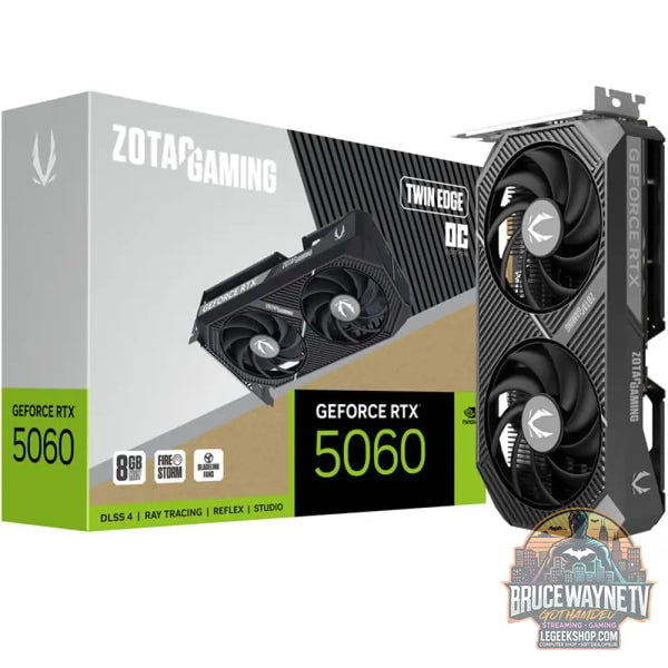 ZOTAC GeForce RTX 5060 Twin Edge OC, carte graphique DLSS 4, 3x DisplayPort, 1x HDMI 2.1 - ZOTAC