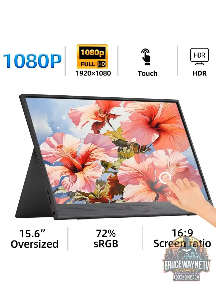 ZSUS portable 15,6 pouces 1920*1080 HDR moniteur à écran tactile à faible lumière bleue PS4 XBox/5 interrupteurs Loptop